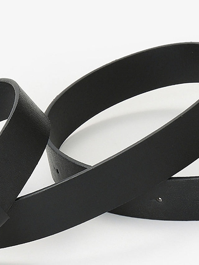 Women's Belt Leather White Black Camel Khaki Coffee Waist Belt Outdoor Street Daily Holiday Pure Color / Spring / Summer / Fall / Winter / Alloy - LuckyFash™