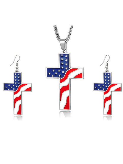 Women's necklace Fashion Outdoor National Flag Jewelry Sets - LuckyFash™