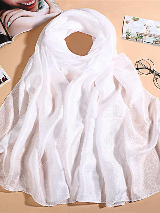 Simple Women Fashion Scarf Plain Solid Shawls Scarves Summer Lady Bandanas Foulard Hijab Party Gift - LuckyFash™