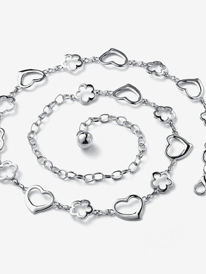 Women's Unisex Chain Belt Metal Chain Buckle Free Flower Decor Casual Classic Party Daily Silver Gold - LuckyFash™