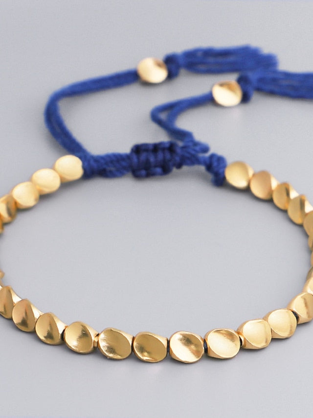 Men's Women's Loom Bracelet Braided Vintage Theme Fashion Boho Copper Bracelet Jewelry Yellow / Red / Blue For Daily Holiday Festival - LuckyFash™