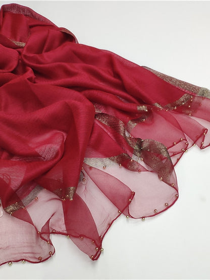 Women's Shawls & Wraps Party Camel Scarf Pure Color Red Blue Pink Fall Spring - LuckyFash™
