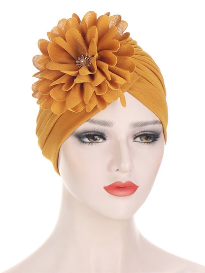 Multi Colors Bandanas Women Stretchy Turban Flower Muslim Hat Headband Wrap Female Hijab Indian Cap Head Wrap for Women - LuckyFash™