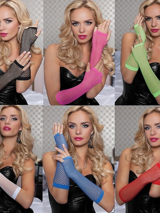 Women's Gloves Fingerless Gloves Party Evening Gift Holiday Polyester Vacation Simple Sexy 1 Pair - LuckyFash™
