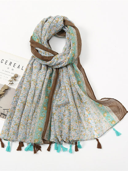 Women's Rectangle Scarf Dailywear Holiday Outdoor Yellow Scarf Floral - LuckyFash™