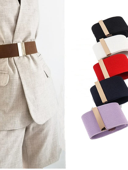 Women's Corset Belt Nylon Sliding Buckle Plain Casual Formal Work Daily Black White Red Purple - LuckyFash™