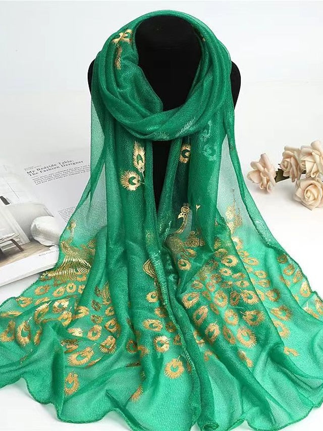 New Peacock Feather Shawls and Wraps for Party Dress Wedding Cape Bride Dress Shawl Women Wrap Shoulder Scarf - LuckyFash™