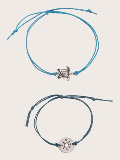Tortoise & Compass Decor Bracelet - LuckyFash™