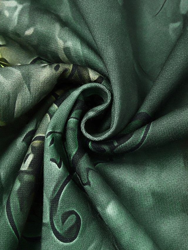 Womenâ€˜s Hoodie Dress Winter Dress Sweatshirt Dress Winter Dress  Green Blue Purple Long Sleeve Floral Print Winter Fall Hooded Vacation Casual Fall Dress 2022 S M L XL XXL 3XL - LuckyFash™