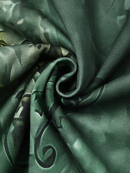 Womenâ€˜s Hoodie Dress Winter Dress Sweatshirt Dress Winter Dress  Green Blue Purple Long Sleeve Floral Print Winter Fall Hooded Vacation Casual Fall Dress 2022 S M L XL XXL 3XL - LuckyFash™