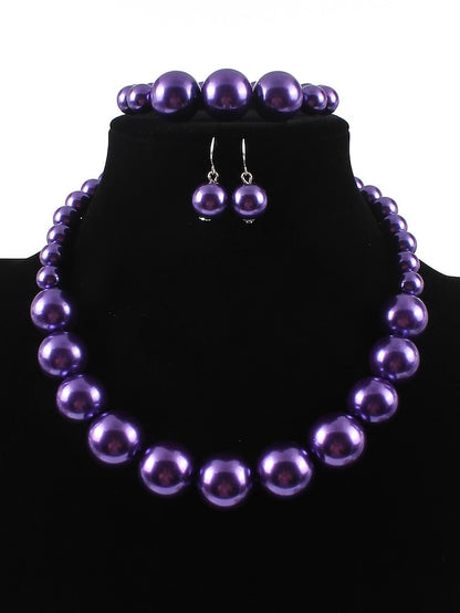Women's necklace Chic & Modern Party Pure Color Jewelry Sets - LuckyFash™