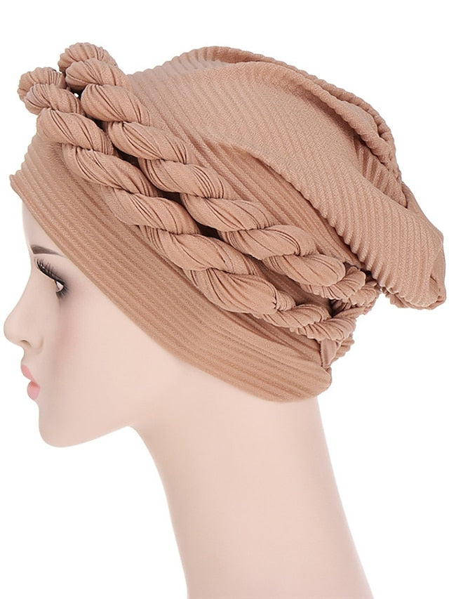 Women's Turban Home Daily Solid / Plain Color Polyester Casual 1 pcs - LuckyFash™