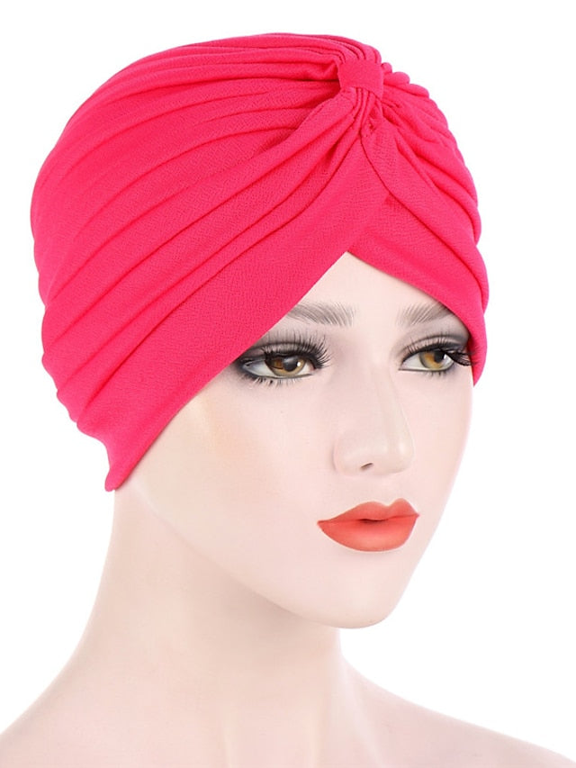 Women's Turban Daily Holiday Solid / Plain Color Polyester Cute Cute 1 pcs - LuckyFash™