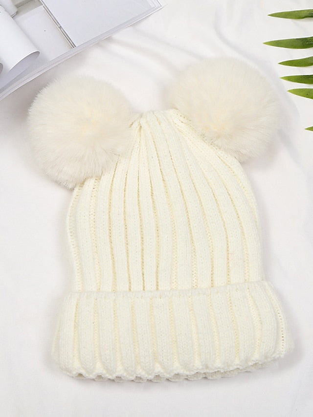 Women's Hat Beanie / Slouchy Black Pink Yellow Outdoor Street Dailywear Knit Pure Color Comfort Warm Breathable - LuckyFash™