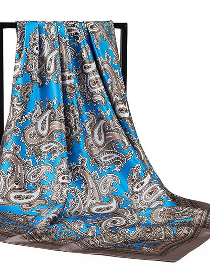 Summer Muslim Shawls 90X90CM Beach Kerchief Print Square Scarves New Style Sunscreen Headcloth - LuckyFash™