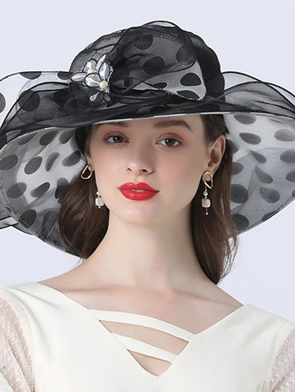 Women's Hat Bucket Hat Sun Hat Green Black Purple Party Outdoor Dailywear Floral Floral Polka Dot Portable Windproof Comfort - LuckyFash™