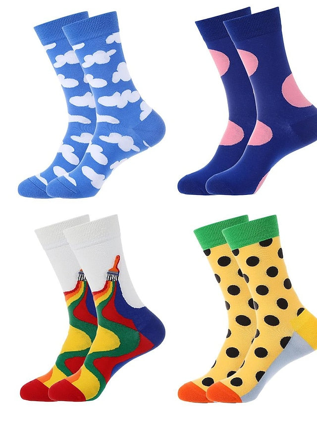 Women's Crew Socks Home Office Daily Spandex Nylon Cotton Basic Casual Classic Warm Elastic 1 Pair - LuckyFash™