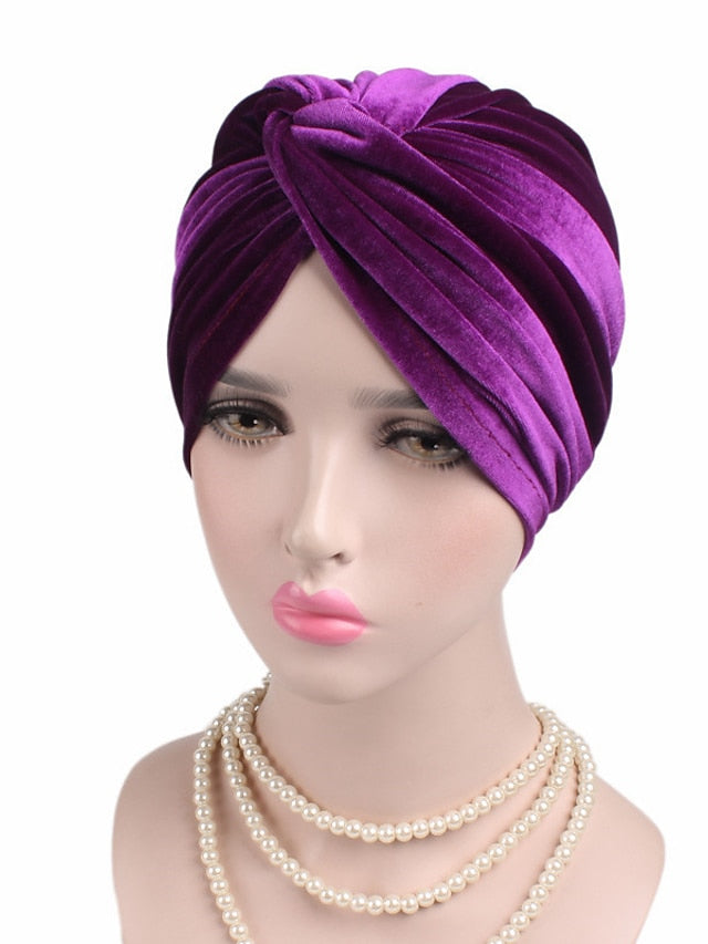 Women's Muslim Hijab Bonnet Outdoor Home Daily Solid / Plain Color Polyester Casual Casual / Daily 1 pcs - LuckyFash™
