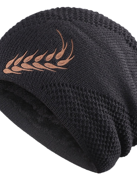 Women's Hat Beanie / Slouchy Black Wine Khaki Party Outdoor Dailywear Knitted Pure Color Portable Windproof Comfort - LuckyFash™