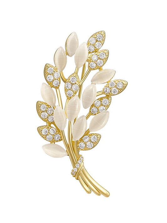 Women's Brooches Retro Botanical Luxury Sweet Brooch Jewelry Gold Bowknot For Office Daily Prom Date Beach - LuckyFash™