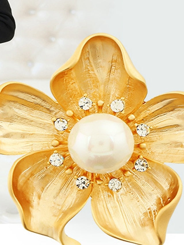 Women's Brooches Classic Flower Personalized Stylish Brooch Jewelry Gold For Street Date - LuckyFash™