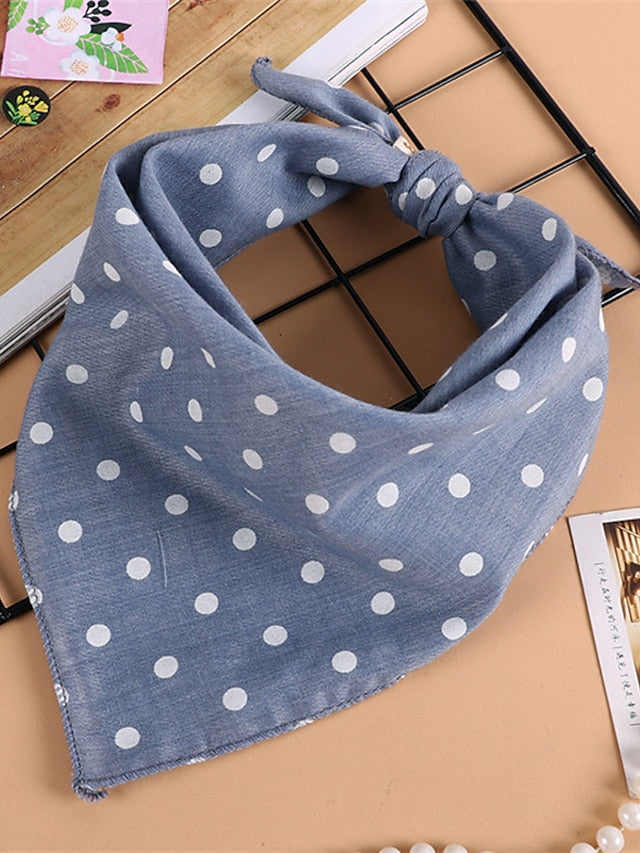 Polka Dots Kerchief Pink Green Blue Scarfs Birthday Gift Accessories - LuckyFash™