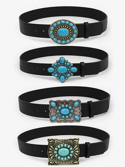 Women's PU Buckle Belt PU Leather Metal Bucke Engraved Classic Wedding Party 1138-7 1138-5 1138 1138-1 - LuckyFash™