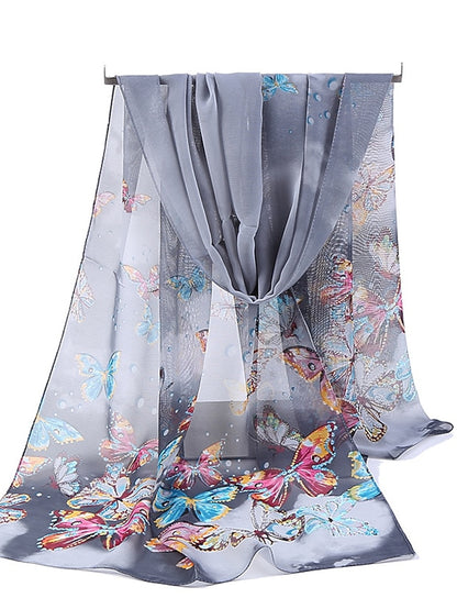 Women's Scarves Shawl Daily Holiday Animal Chiffon Casual Vintage Retro Sunscreen Outdoor Casual 1 PC - LuckyFash™
