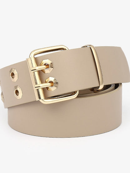 Women's Unisex PU Buckle Belt PU Leather Metal Bucke Eyelet Casual Classic Party Daily White Black Yellow Brown - LuckyFash™