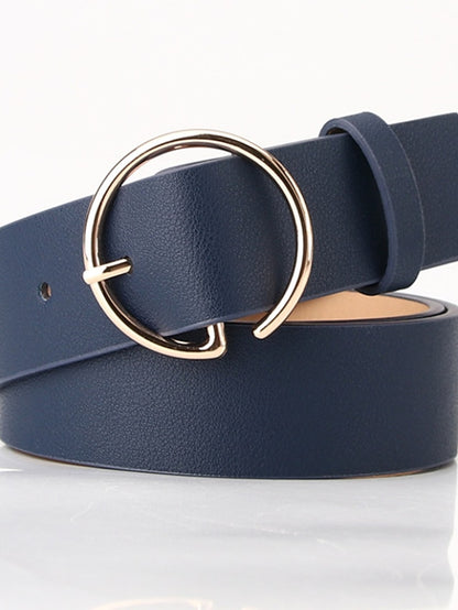 Women's Unisex PU Buckle Belt PU Leather Prong Buckle Plain Casual Classic Party Daily Green Black Brown Navy Blue - LuckyFash™