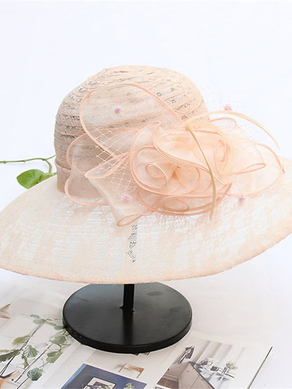 Women's Hat Bucket Hat Sun Hat Black And White Black Pink Party Outdoor Dailywear Floral Floral Portable Windproof Comfort - LuckyFash™