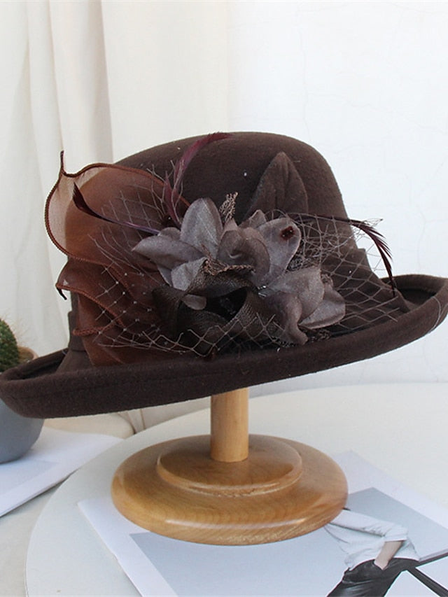 Women's Hat Bucket Hat Black Purple Yellow Party Outdoor Dailywear Floral Floral Portable Windproof Comfort - LuckyFash™