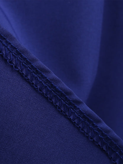 Women's Elegant Retro Vintage Tea Dresses Midi Dress Outdoor Daily Ruched Backless Plain Halter Sleeveless Regular Fit Summer Spring 2023 Black Blue S M L XL - LuckyFash™