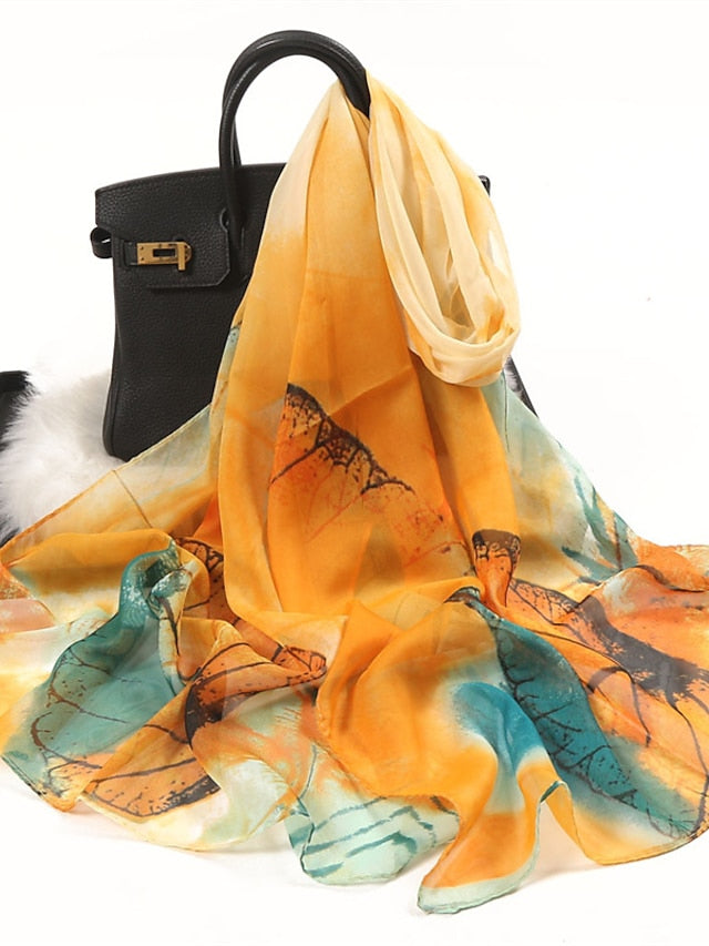 Women's Flower Wrap Shawl Stole Scarf Scarves Holiday Thin Fashion Scarf for Female - LuckyFash™