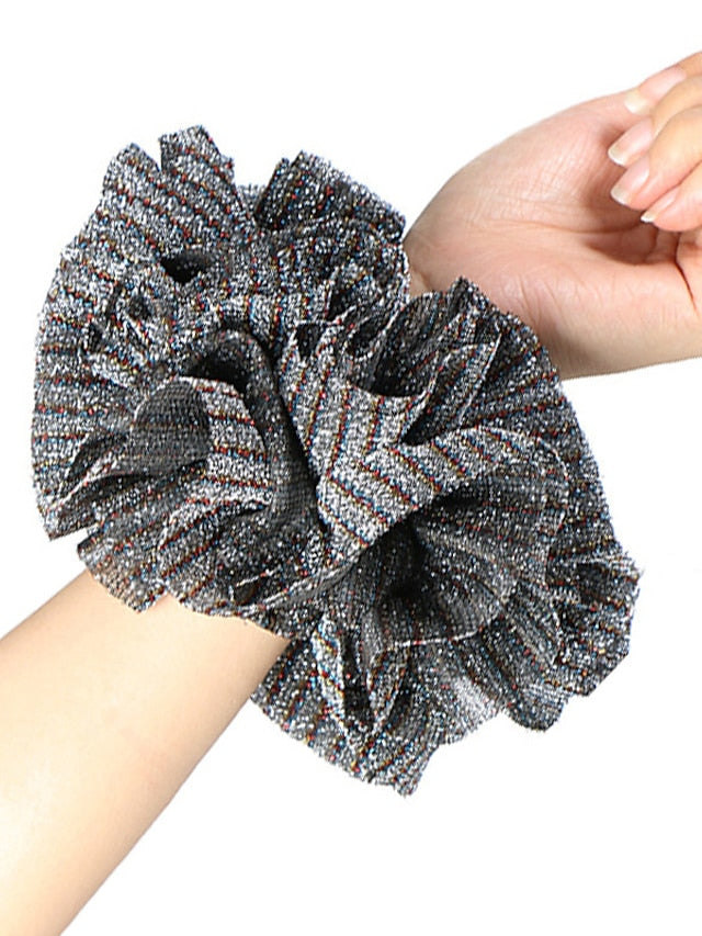 Oversize Scrunchies Giant Large Intestine Big Hair Ties Elastic Rubber Bands Glitter Ponytail Holder Hijab Volumizing Scrunchies - LuckyFash™