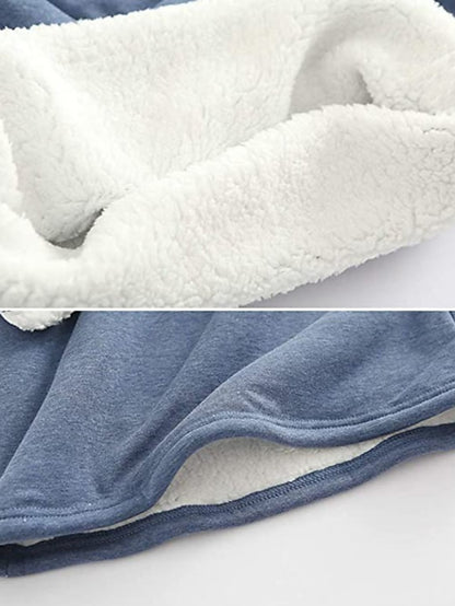 Basic Casual Wine Red Big red Black Solid Color Home Crew Neck Long Sleeve for Women - LuckyFash™