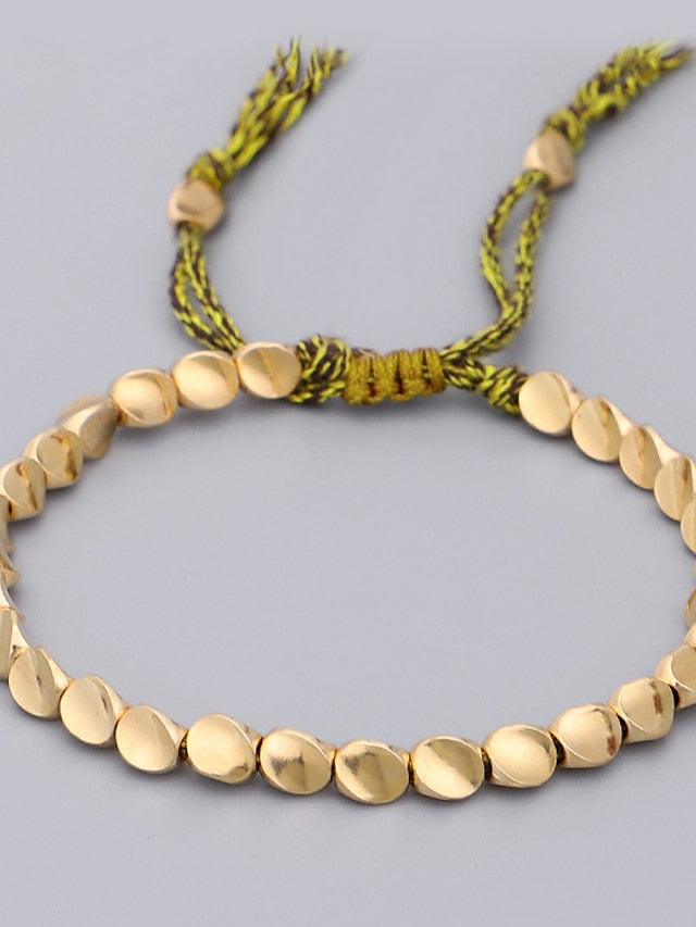 Men's Women's Loom Bracelet Braided Vintage Theme Fashion Boho Copper Bracelet Jewelry Yellow / Red / Blue For Daily Holiday Festival - LuckyFash™