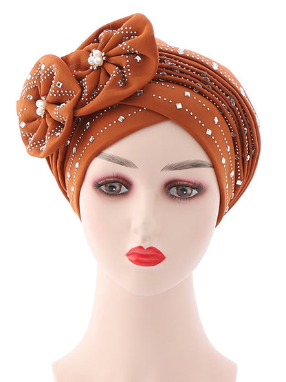 Women's Beanie / Slouchy Party Dailywear Sports Outdoor Beaded Flower Flower Black White Hat Basic Red Fall  Winter - LuckyFash™