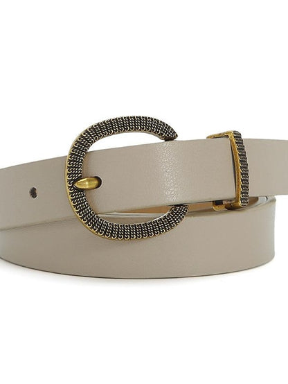 Women's PU Buckle Belt PU Leather Metal Bucke D-ring Classic Party Work Black Camel Brown Beige - LuckyFash™