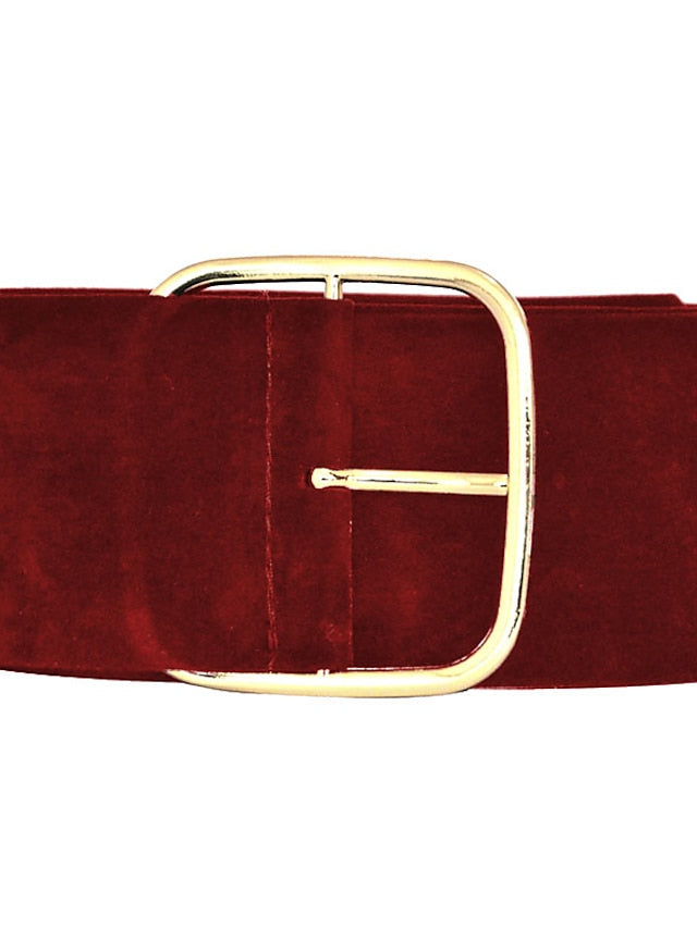 Women's Belt Flannel Black Wine Khaki Wide Belt Street Prom Pure Color - LuckyFash™