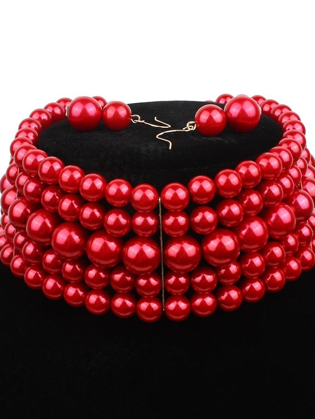 Women's necklace Chic & Modern Party Pure Color Necklaces / Black / Red / Fall / Winter / Spring - LuckyFash™