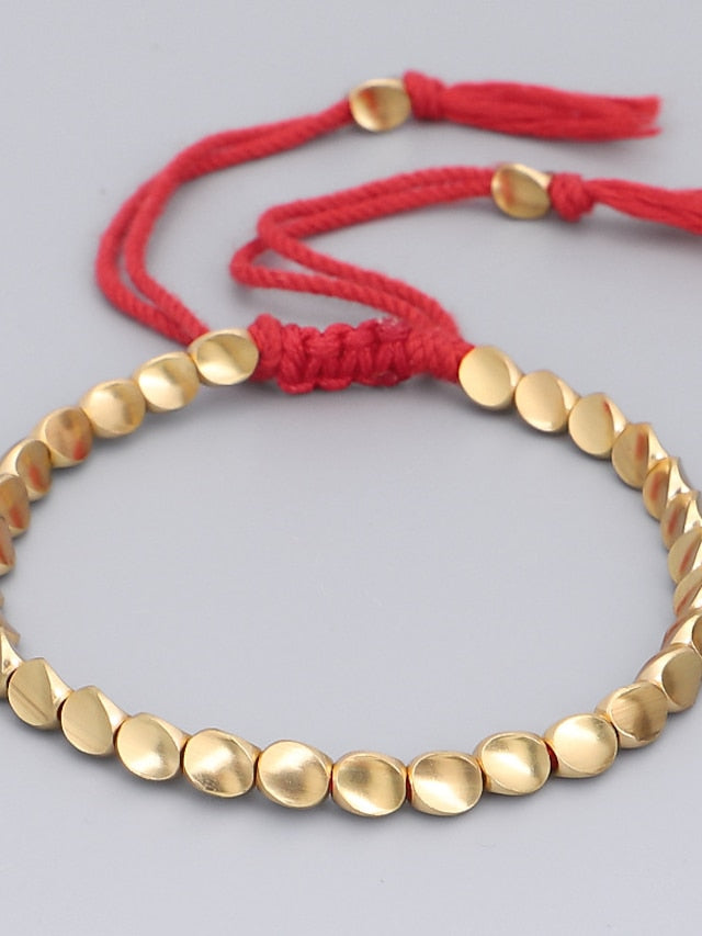 Men's Women's Loom Bracelet Braided Vintage Theme Fashion Boho Copper Bracelet Jewelry Yellow / Red / Blue For Daily Holiday Festival - LuckyFash™