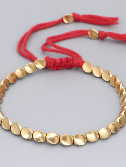 Men's Women's Loom Bracelet Braided Vintage Theme Fashion Boho Copper Bracelet Jewelry Yellow / Red / Blue For Daily Holiday Festival - LuckyFash™