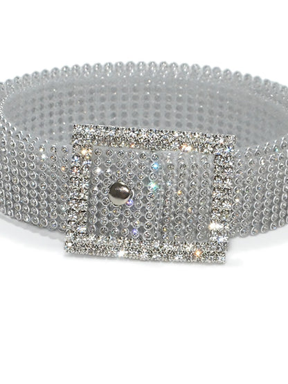 Women's Corset Belt Plastic Rhinestone Buckle Crystal Rhinestone Casual Party Daily Silver Gold - LuckyFash™