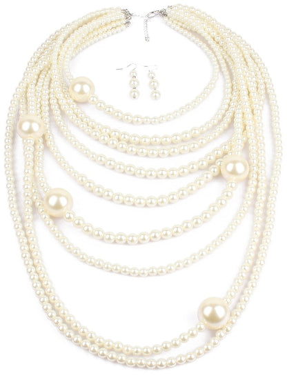 Women's necklace Chic & Modern Party Pure Color Jewelry Sets / Imitation Pearl / Gold / Fall / Winter / Spring - LuckyFash™