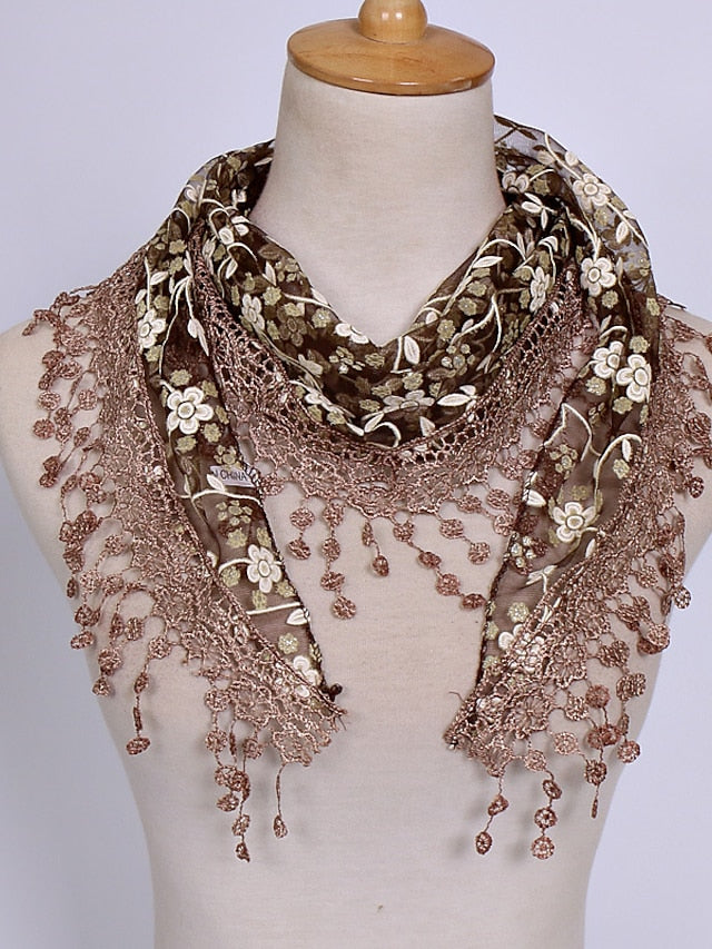 Women's Scarves Satin Scarves Daily Holiday Cotton Polyester Vacation Bohemia Outdoor Casual 1pcs - LuckyFash™