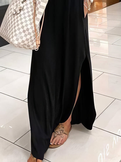 V-Neck Short Sleeve Casual Pocket Dress - LuckyFash™