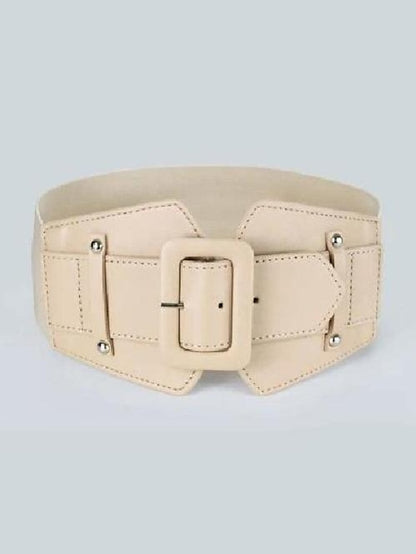 Rectangle Buckle Wide Belt - LuckyFash™