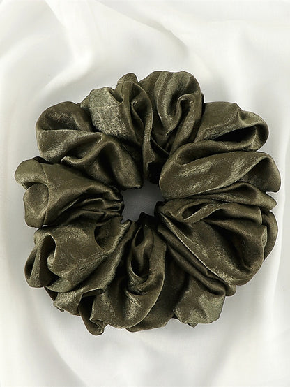 Plain Malaysian Bunch Hair Tie Women Silk Linen Ribbon Wrist Shawl Muslim Hijab Bonnet Volumizing Scrunchie Headband - LuckyFash™