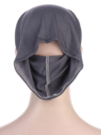 Soft Hood With Pierced Ears Inner Hijab Caps Muslim Stretch Turban Cap Islamic Underscarf Bonnet Hat Female Turbante - LuckyFash™